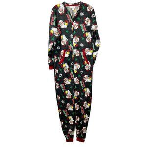 Onesies Brand Unisex Zip Up Christmas Pajama Onesie Long Sleeve Multicolor S/M
